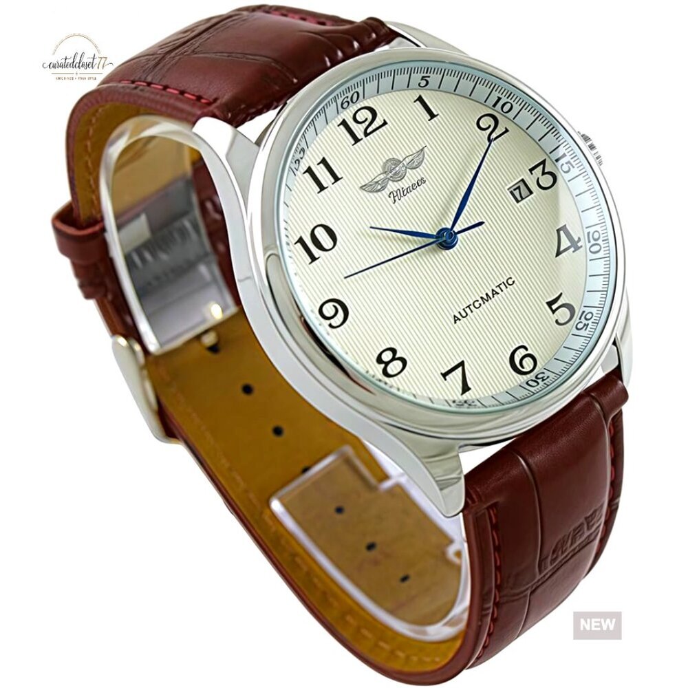 Automatic Mechanical Watch Business Casual Leather Strap Chronograph Water
